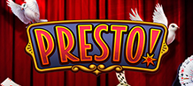 <div>Ladies and gentlemen, get ready for a great show with Presto! Spin the reels of this slot and score big wins, while tricks happen, and doves and rabbits come out of the hat. The countdown of illusion feathers adds intrigue and mystery and the four special resources, which are large numbers of illusions that will help you get greater rewards.</div>
<div><br/>
</div>
Pull up a chair and get ready for this magic show!